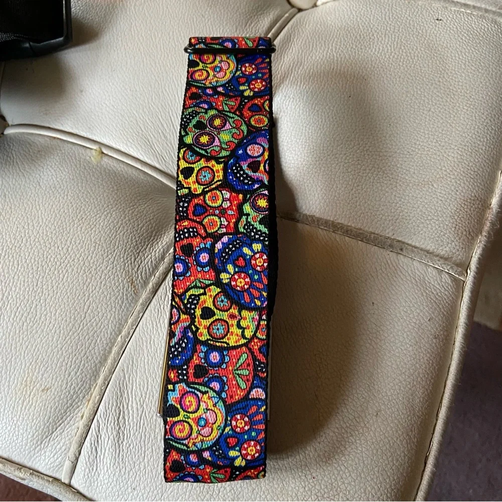 Buckle down dog collar skull adjustable good condition